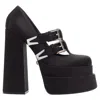 Versace Medusa Aevitas Satin Platform Pumps In Black