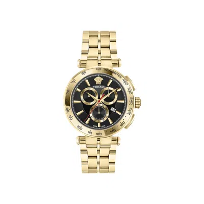 Pre-owned Versace Aion Chrono Bracelet Watch 'gold' | Men's Size Onesize