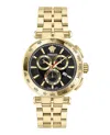 Versace Men's Swiss Chronograph Aion Gold Ion Plated Stainless Steel Bracelet Watch 45mm In Multi
