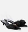 Versace Alia 45 Satin Slingback Pumps In Black