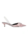 Versace Pink Alia Slingback 45 Mm Heels In Nude