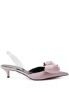 Versace Pink Alia Slingback 45 Mm Heels In Pink