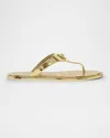 Versace Alia Slides In Gold