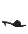 Versace Alia Medusa Strass Kitten-heel Mules In Black
