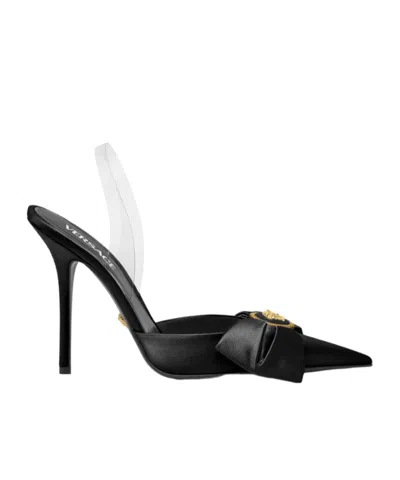 VERSACE VERSACE ALIA POINTED-TOE SLINGBACK PUMPS