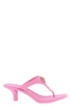 Versace Pink Alia Rubber Thong 55 Heeled Sandals In Pink
