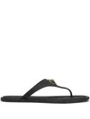 Versace Alia Flip Flops In Black