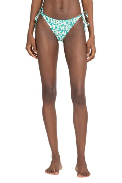 Versace All Over Bikini Bottoms In Multicolor