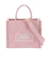 Versace Women's Barocco Athena Small Tote Bag In Pink