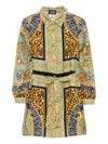 Versace All-over Graphic Print Dress In Multi