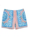 Versace All-over Graphic Print Swim Shorts In Blue