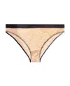 Versace All-over Monogram-pattern Briefs In Nude