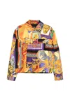 Versace All-over-pattern Jacket In Orange
