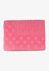 Versace All-over Polka Dot Bath Towel In Pink