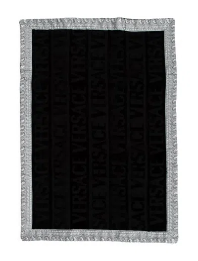 Pre-owned Versace Allover Bath Mat In Black