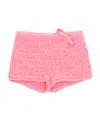 Versace Allover Bow-embellished Shorts In Pink