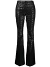 Versace Allover Flared Trousers In Black