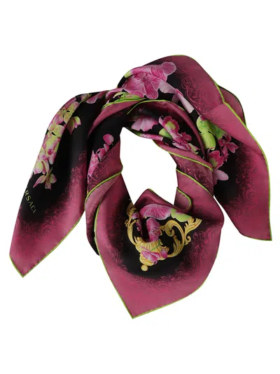 Versace Allover Floral Printed Scarf In Default Title