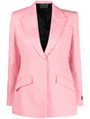 Versace Pink Jacquard Allover Jacket In Pink