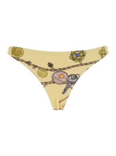 Versace All-over Jewels Print Bikini Brief In Multi