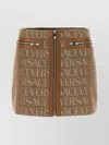 Versace Jacquard Pattern Mini Skirt In Brown