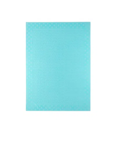 Versace Allover Polka Dot Bath Towel In Blue