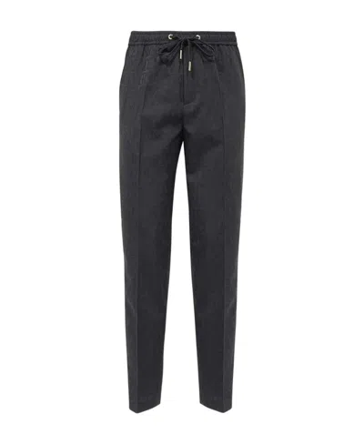 Versace Allover Track Pants In Black