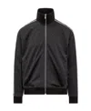 Versace Allover-pattern Cotton Track Jacket In Black