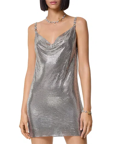 VERSACE ALUMINUM METAL MESH MINI DRESS