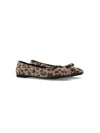 Versace Pattern Ballet Shoes In Brown