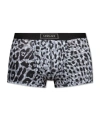 Versace Animal Print Boxer Briefs In Black