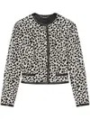 Versace Dalmatian Pony-effect Fitted Raglan Jacket In White