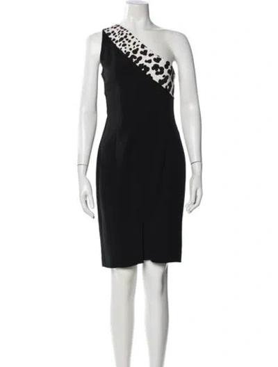 Pre-owned Versace Animal Print Knee-length Dress In Black