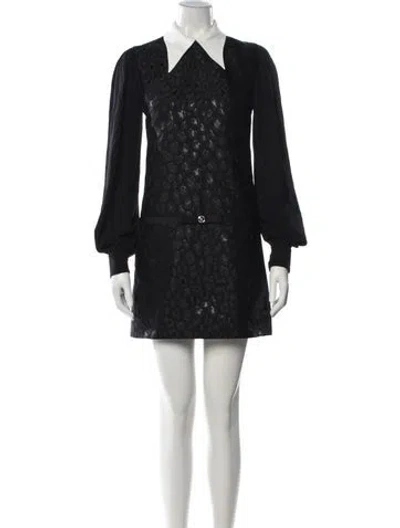 Pre-owned Versace Animal Print Mini Dress W/ Tags In Black