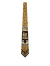 Versace Animal-print Tie In Yellow