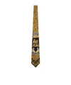 Versace Animal-print Tie In Gold