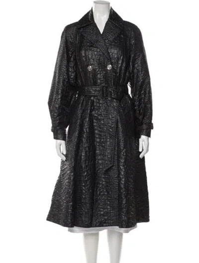 Pre-owned Versace Animal Print Trench Coat In Multi