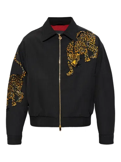 VERSACE ANIMAL-PRINT ZIP-UP JACKET