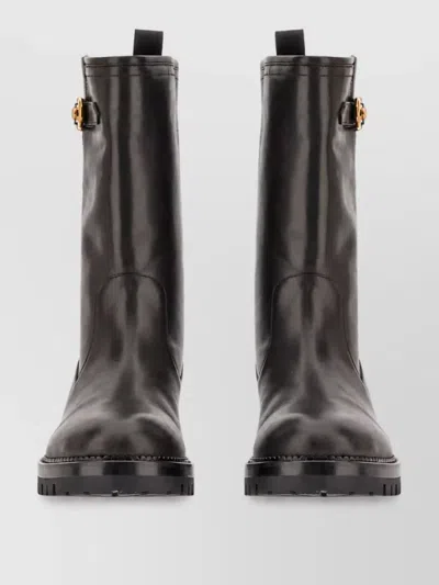 Versace Ankle Boots In Brown