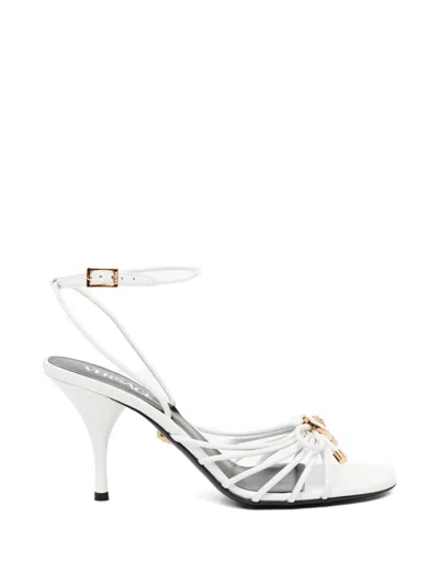 Versace Ankle Strap Heeled Sandals In Multi