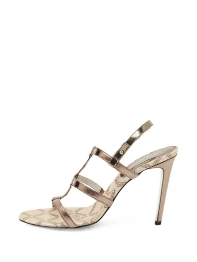 Pre-owned Versace Ankle-strap Sandals In Neutral