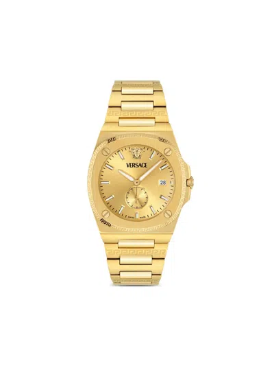 Versace Antares Greek Key 40mm In Gold
