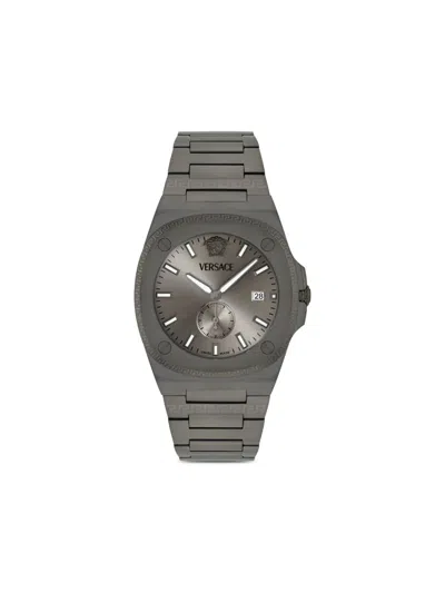Versace Antares Greek Key 40mm In Gray