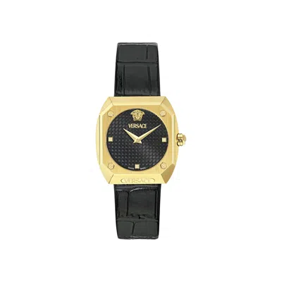 Pre-owned Versace Antares Leather Watch 'gold' | Women's Size Onesize