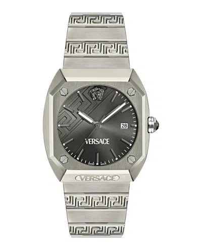 Versace Antares Titanium Watch In Gray