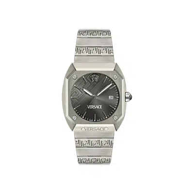Pre-owned Versace Antares Titanium Watch 'titanium' | Silver | Men's Size Onesize