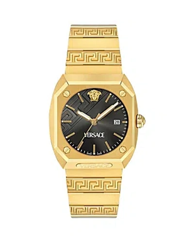 Versace Men's Antares Ip Yellow Gold-plated Stainless Steel Bracelet Watch/44x41.5mm In Gold Black