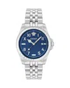 Versace Anteo Watch, 41mm In Blue/silver