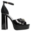 VERSACE ANTHEM MARYJANE CALF LEATHER DOUBLE BUCKLE PLATFORM BROGUE