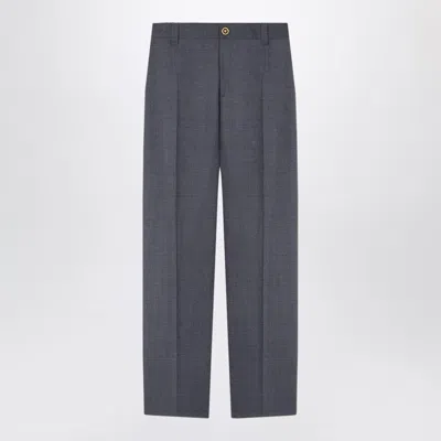 Versace Anthracite Grey Wool Jogger Trousers In Gray